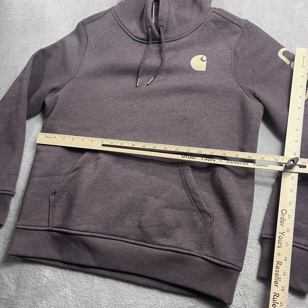 Carhartt Youth Hoodie Medium 8/10 Purple Logo‎ Sweatshirt Pullover Fleece NWT